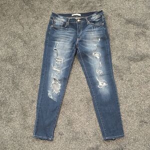 KanCan Distressed Skinny Jeans in Blue
